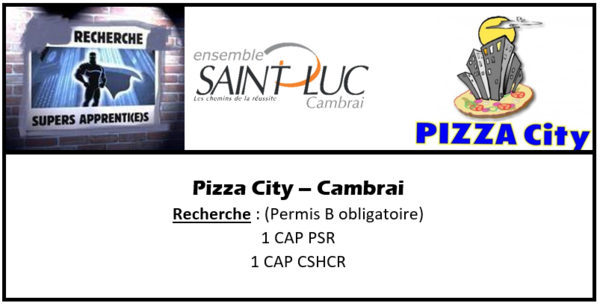Recrutement - Pizza City Cambrai