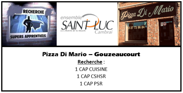 Recrutement - Pizza Di Mario Cambrai